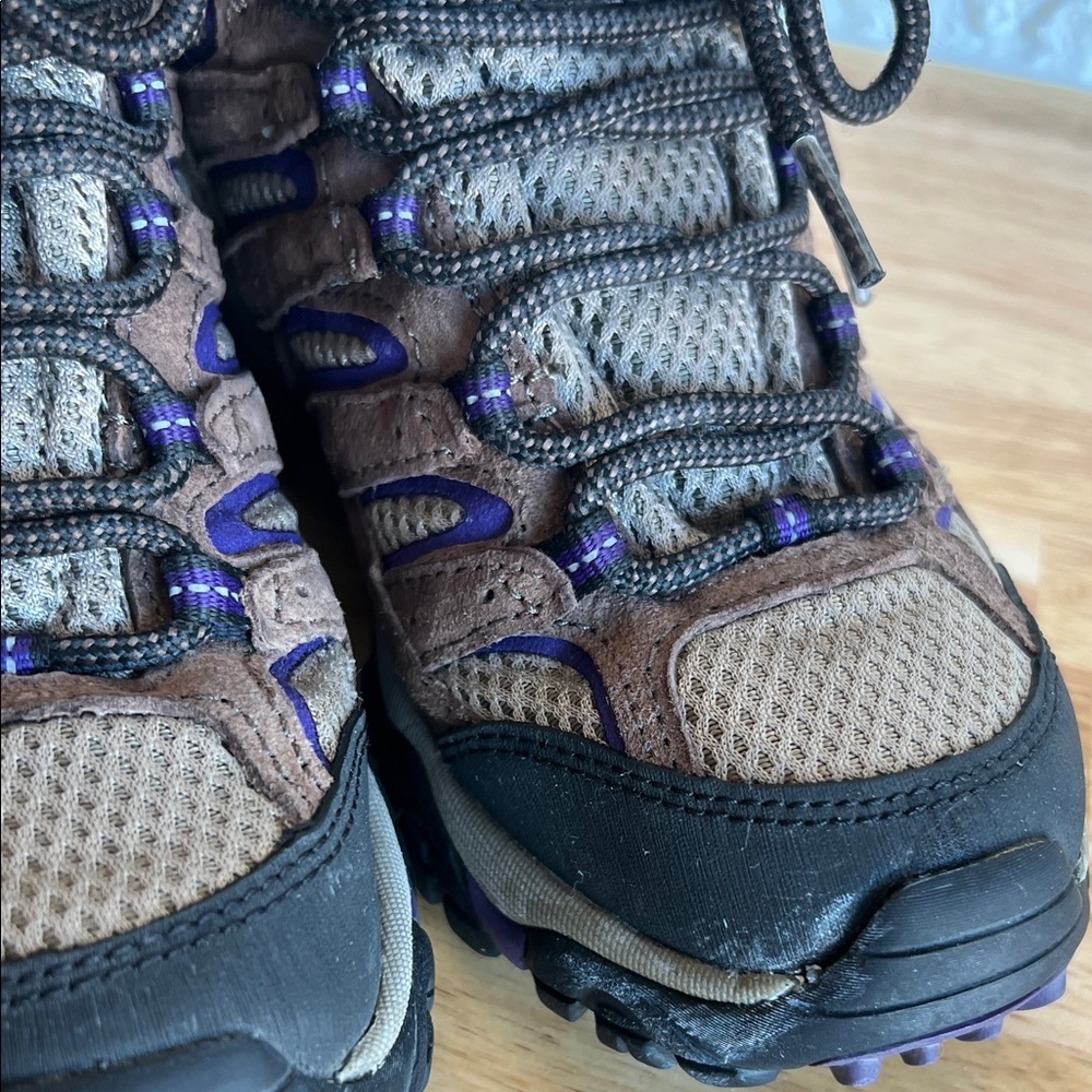 Merrell Brown and Purple Athletic Hiking Shoes - Picture 14 of 16